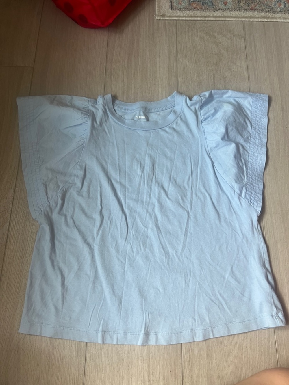 Old Navy Light Blue Flutter Sleeve Tee